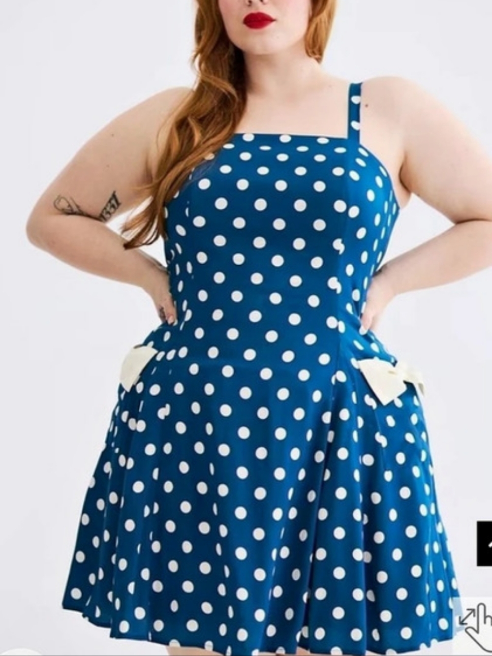 Torrid Retro Chic Bow-Detail Pocket Fit & Flare Dress